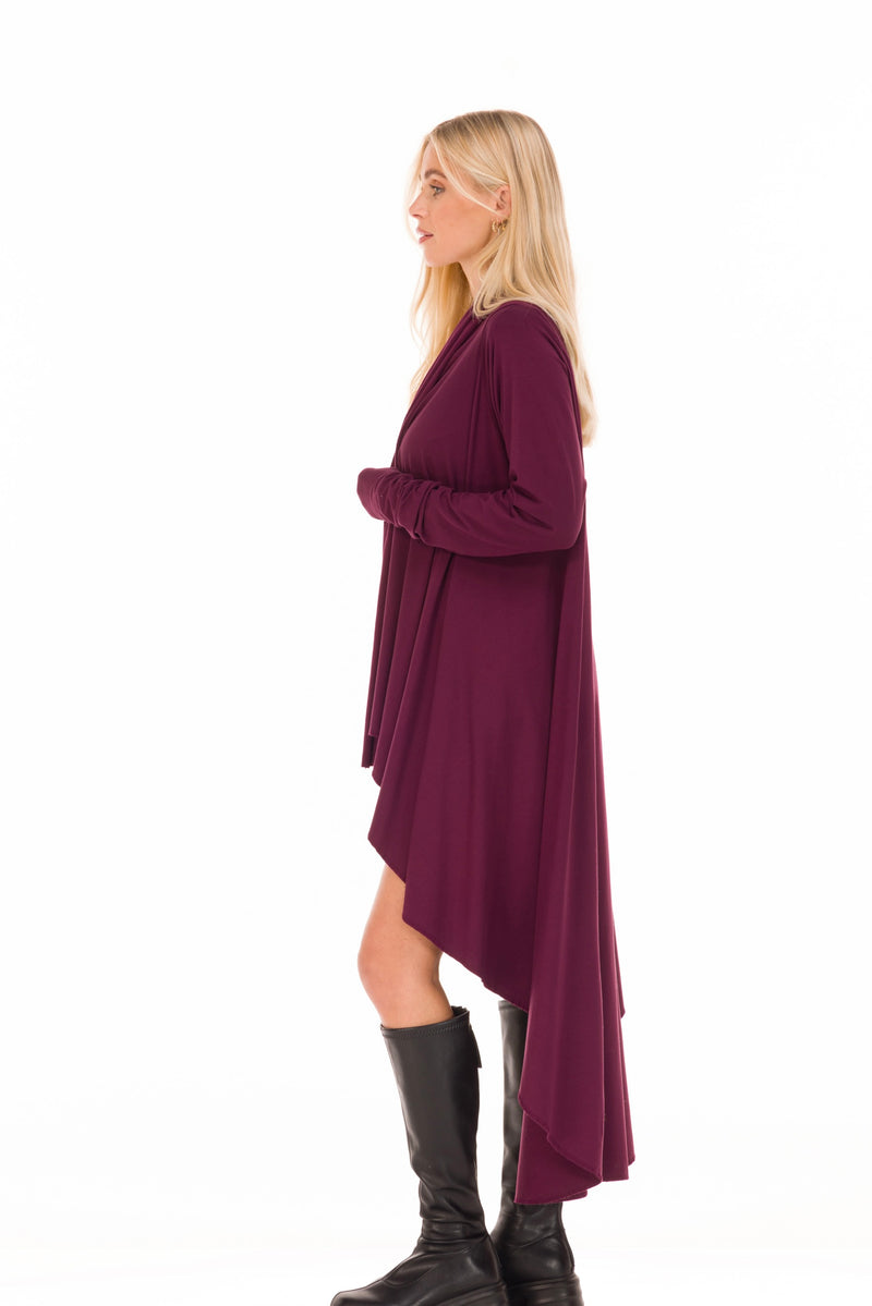 BAMBOO CROSSOVER DRESS BERRY