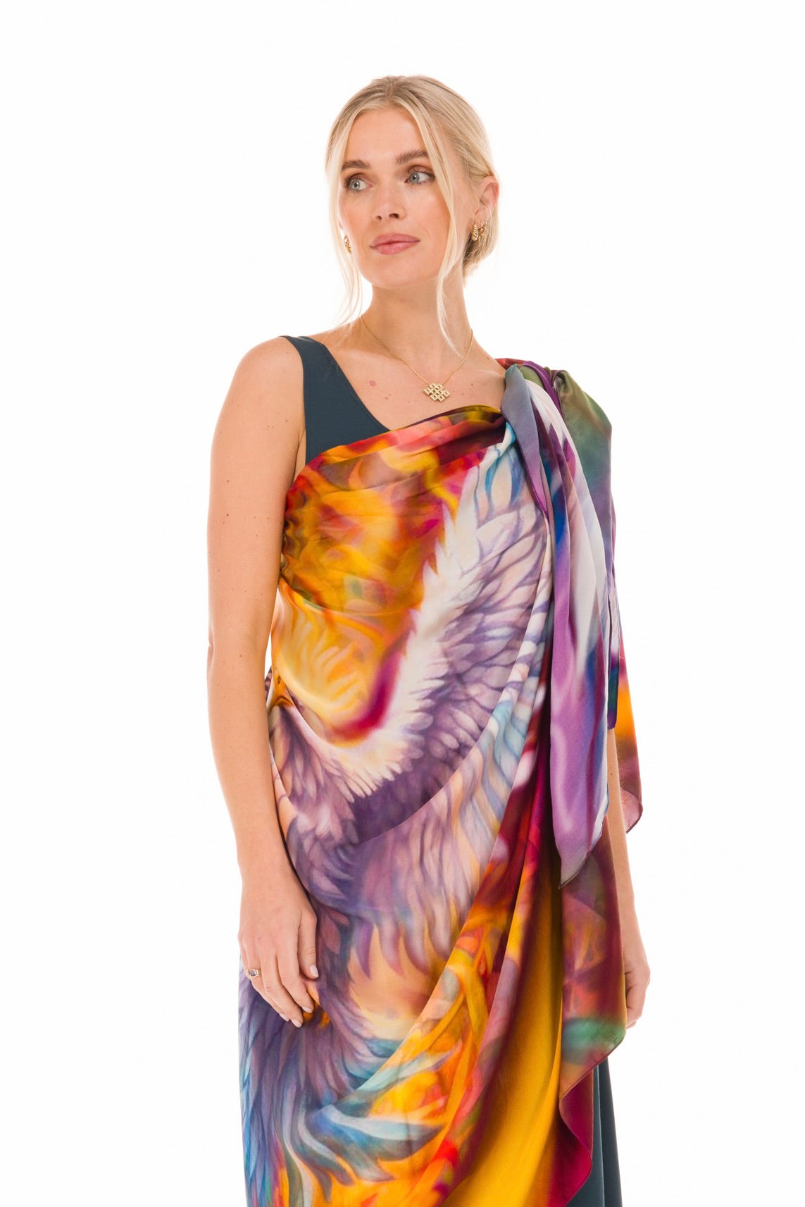 PHOENIX RISING – SILK MEDICINE SHAWL