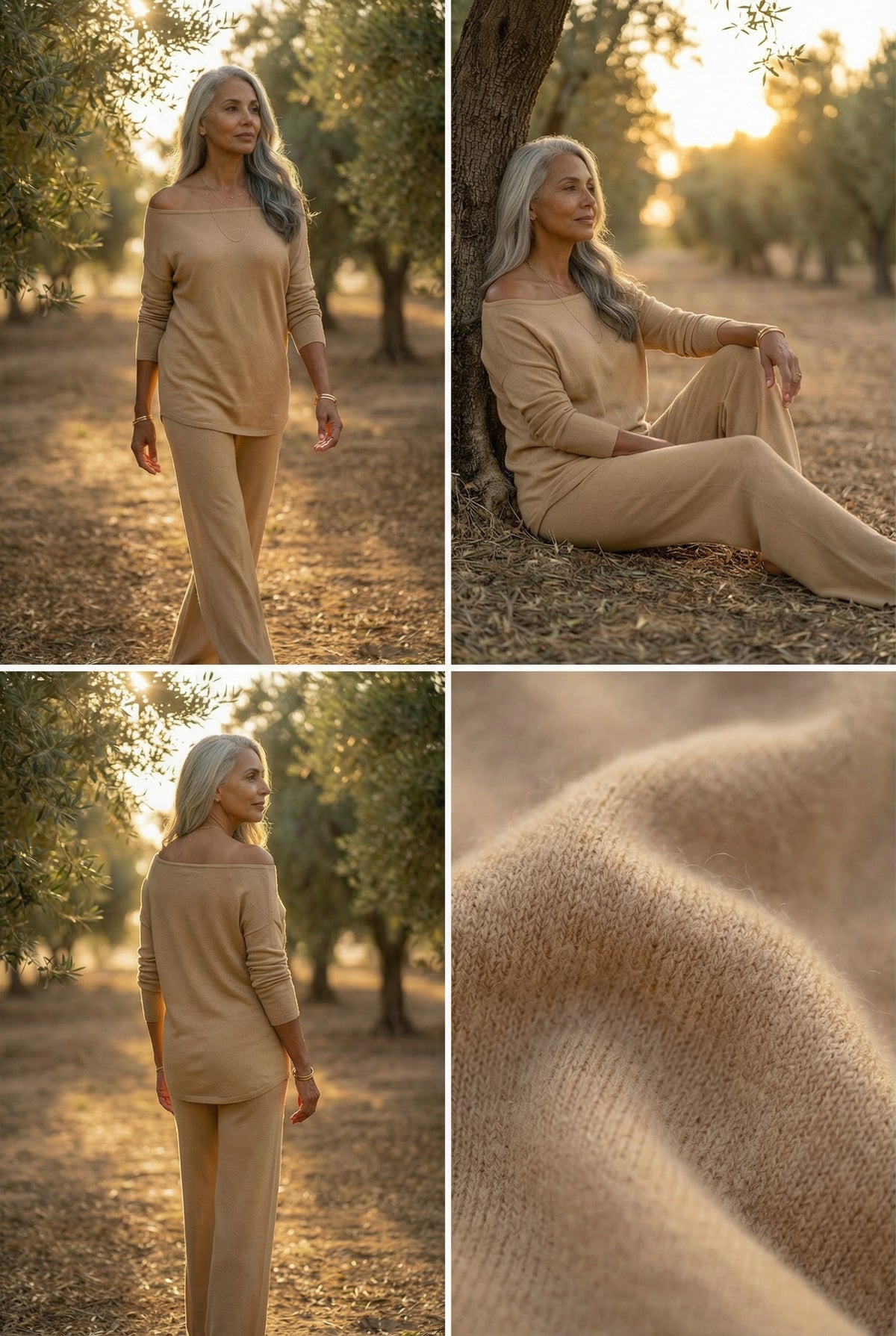 100% CASHMERE OBLIQUE JUMPER HONEY