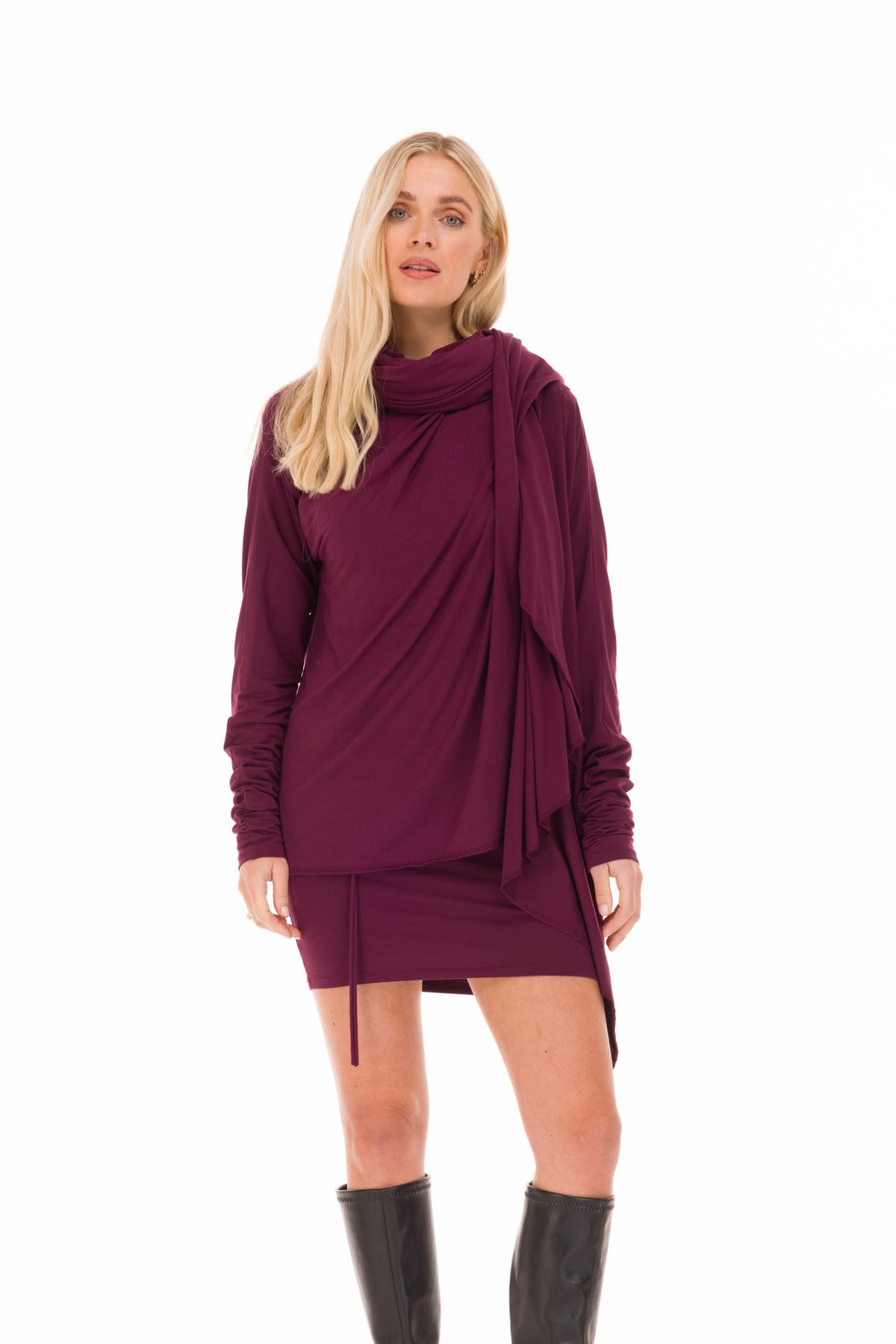 BAMBOO WATERFALL JACKET BERRY