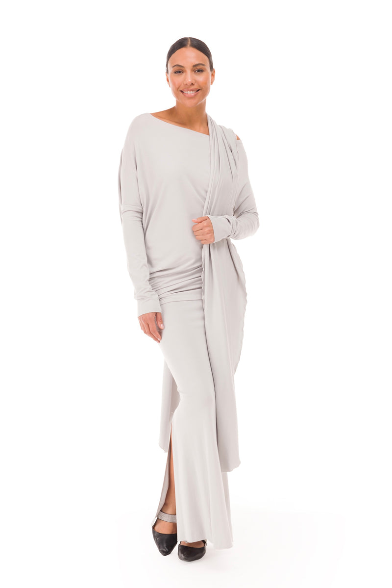 BAMBOO OBLIQUE TOP SILVER GREY