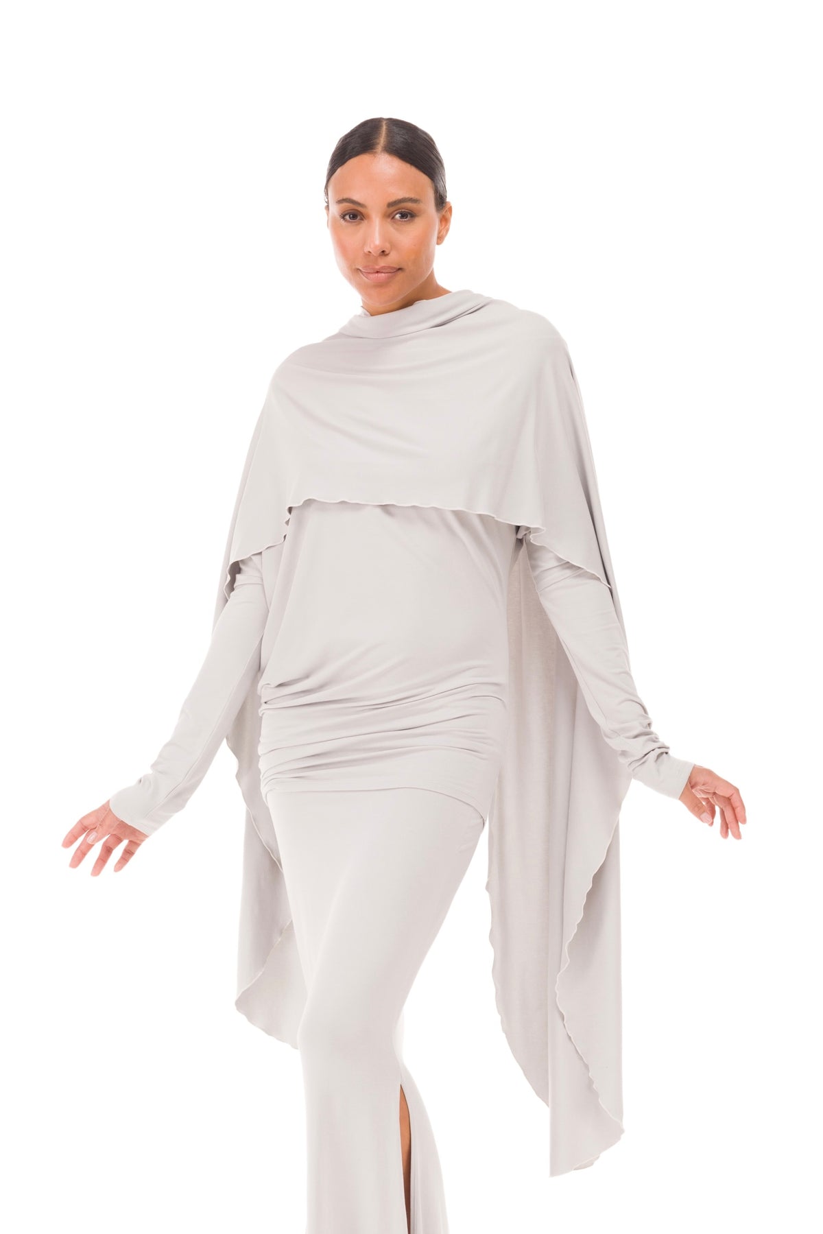 BAMBOO SCARF SILVER GREY