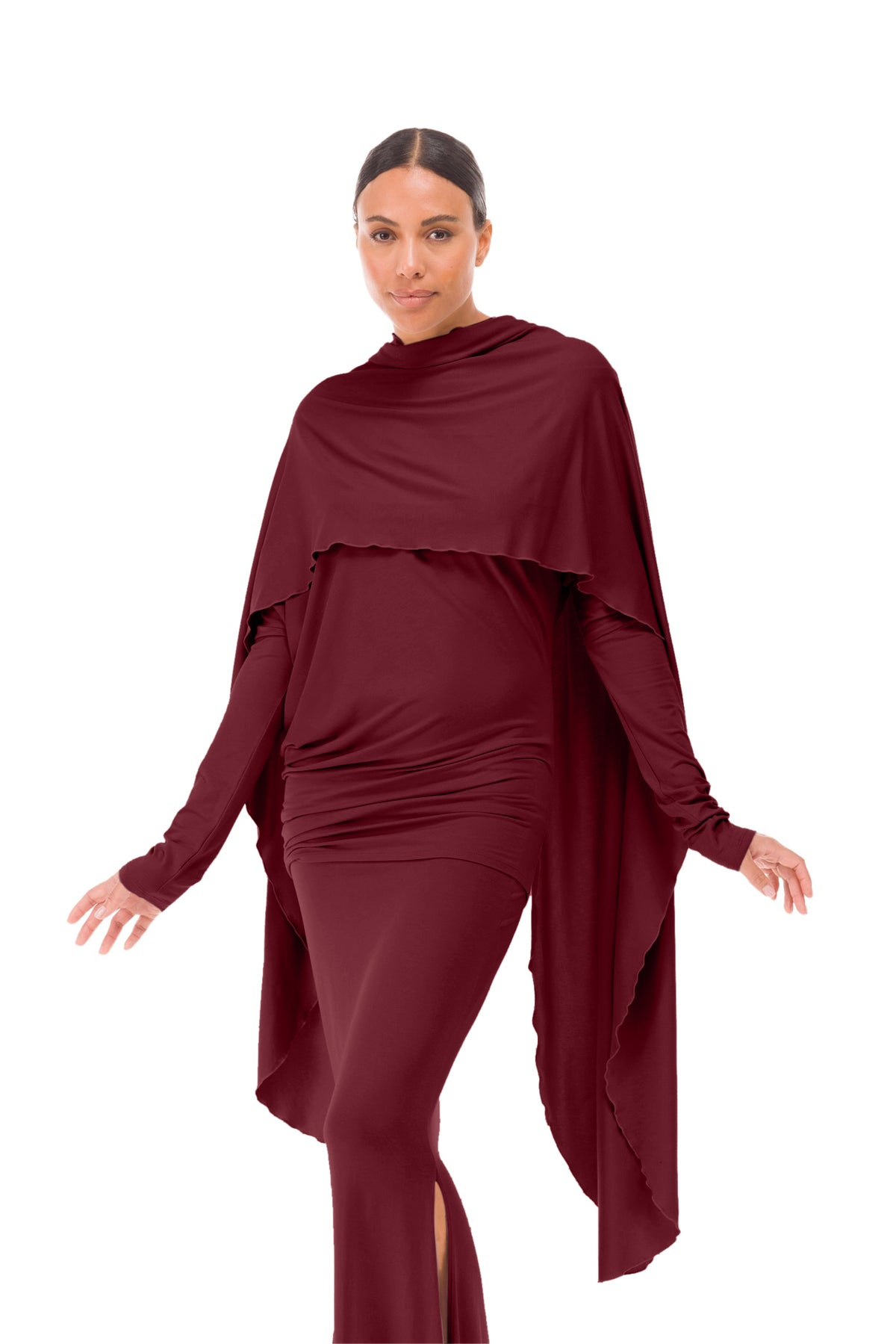 BAMBOO SCARF BURGUNDY