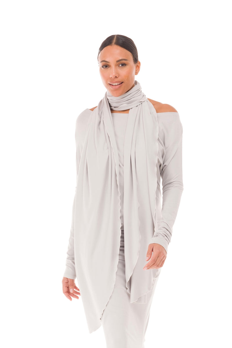 BAMBOO SCARF SILVER GREY