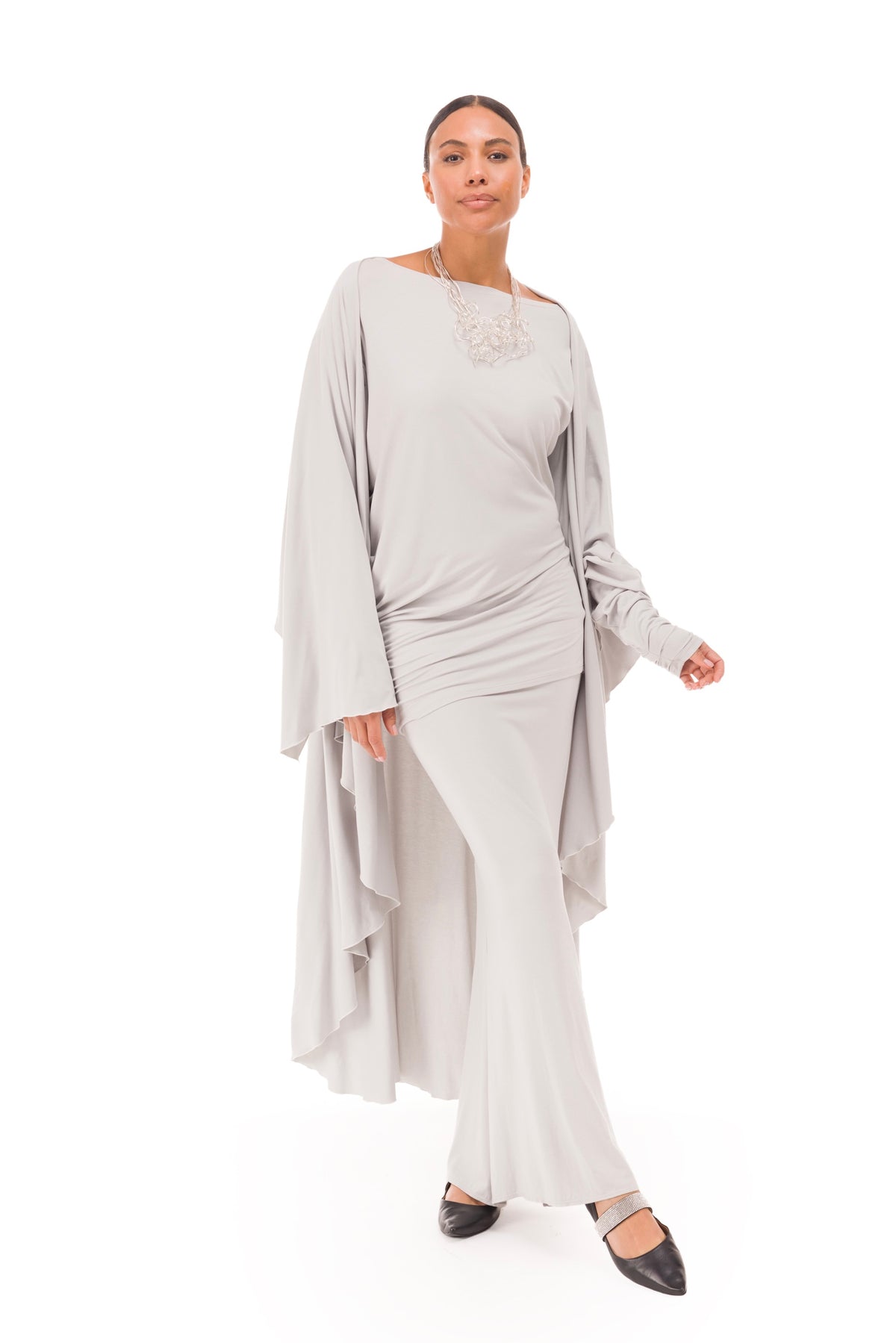 BAMBOO WATERFALL JACKET SILVER GREY