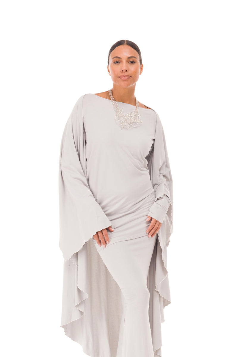 BAMBOO WATERFALL JACKET SILVER GREY