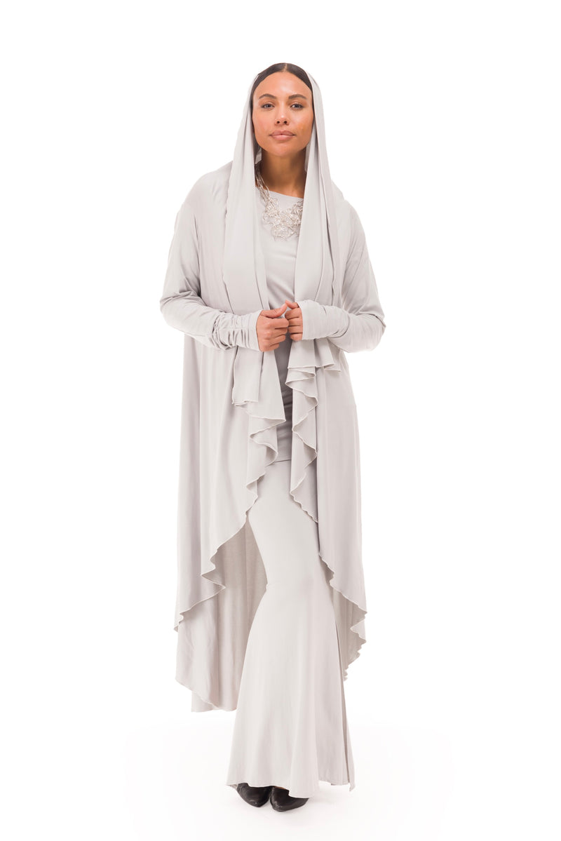 BAMBOO WATERFALL JACKET SILVER GREY