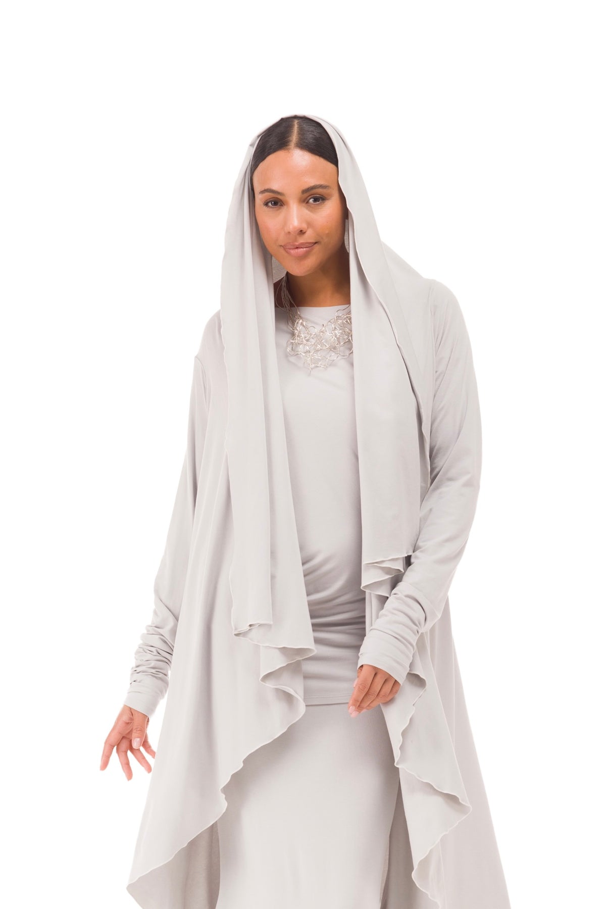 BAMBOO WATERFALL JACKET SILVER GREY