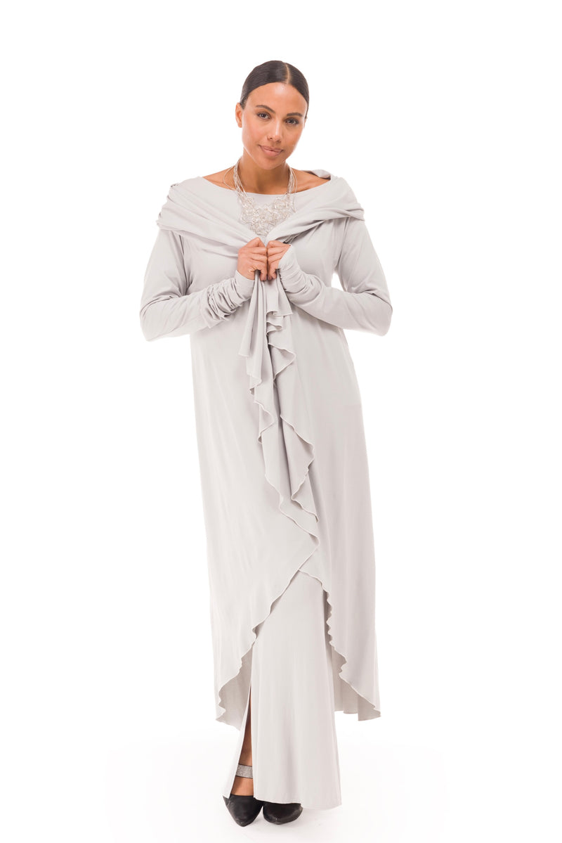 BAMBOO WATERFALL JACKET SILVER GREY