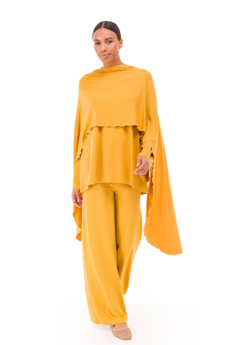 BAMBOO PALAZZO PANTS TIBETAN YELLOW