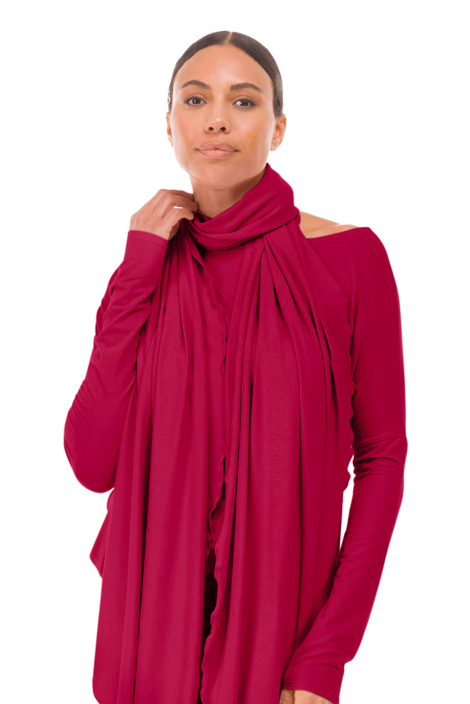 BAMBOO SCARF CLARET