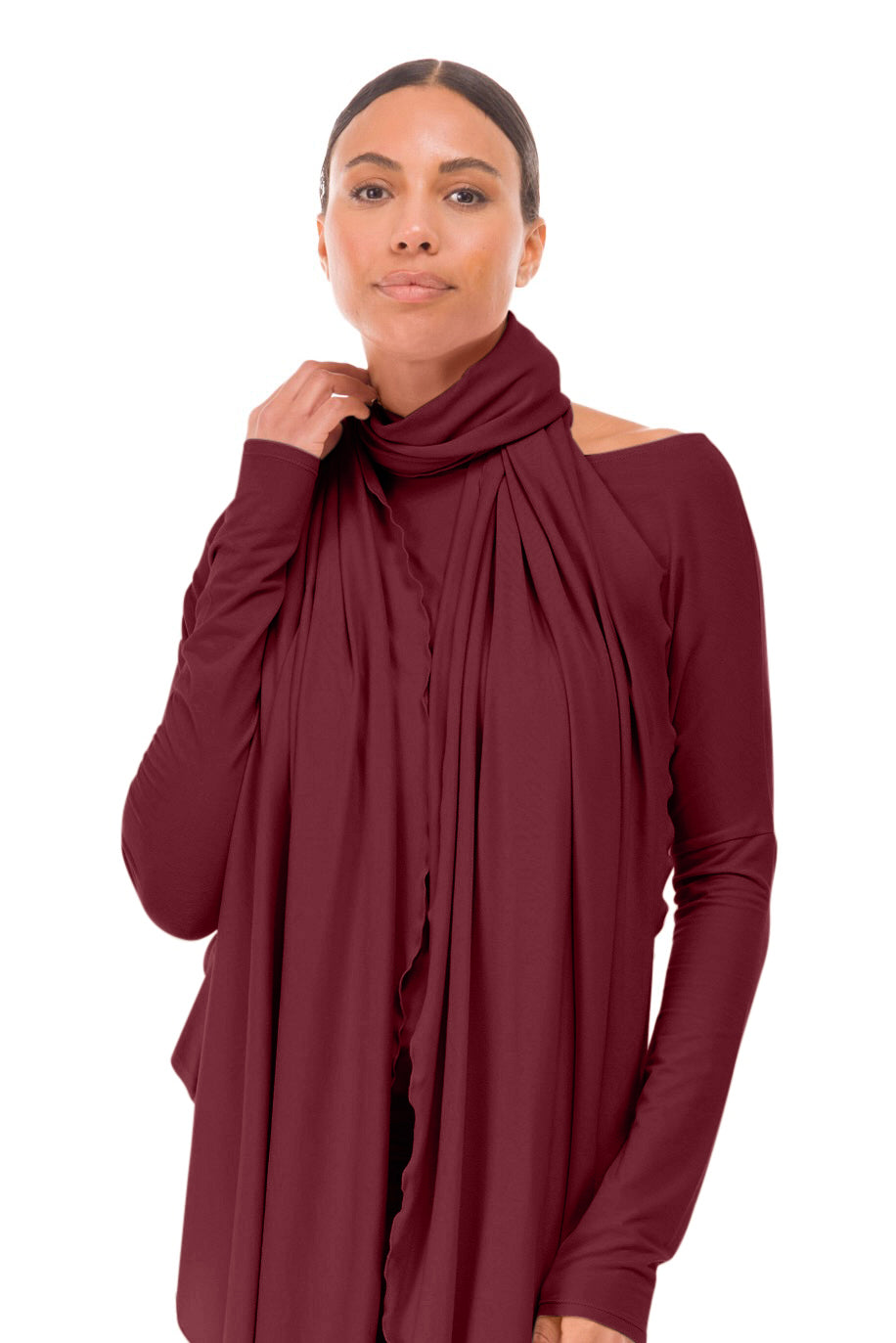 BAMBOO SCARF BURGUNDY