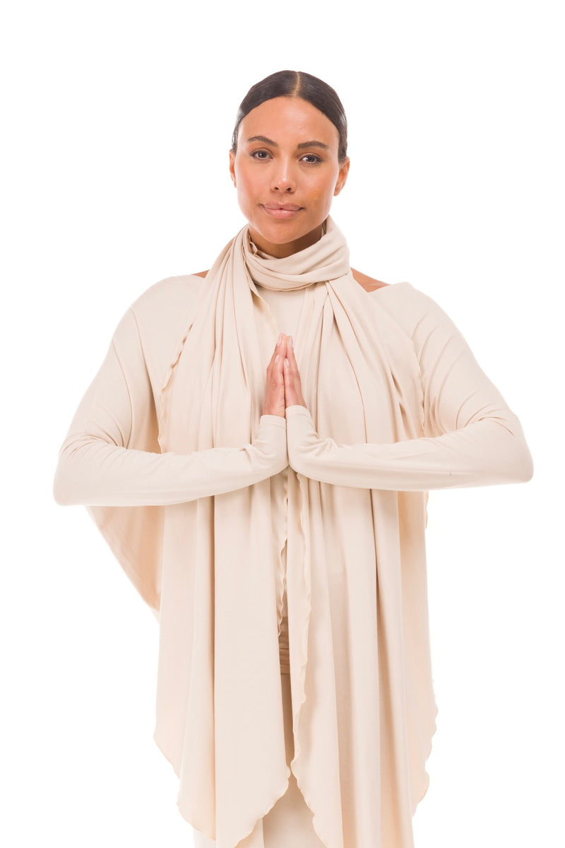 BAMBOO OBLIQUE TOP ECRU