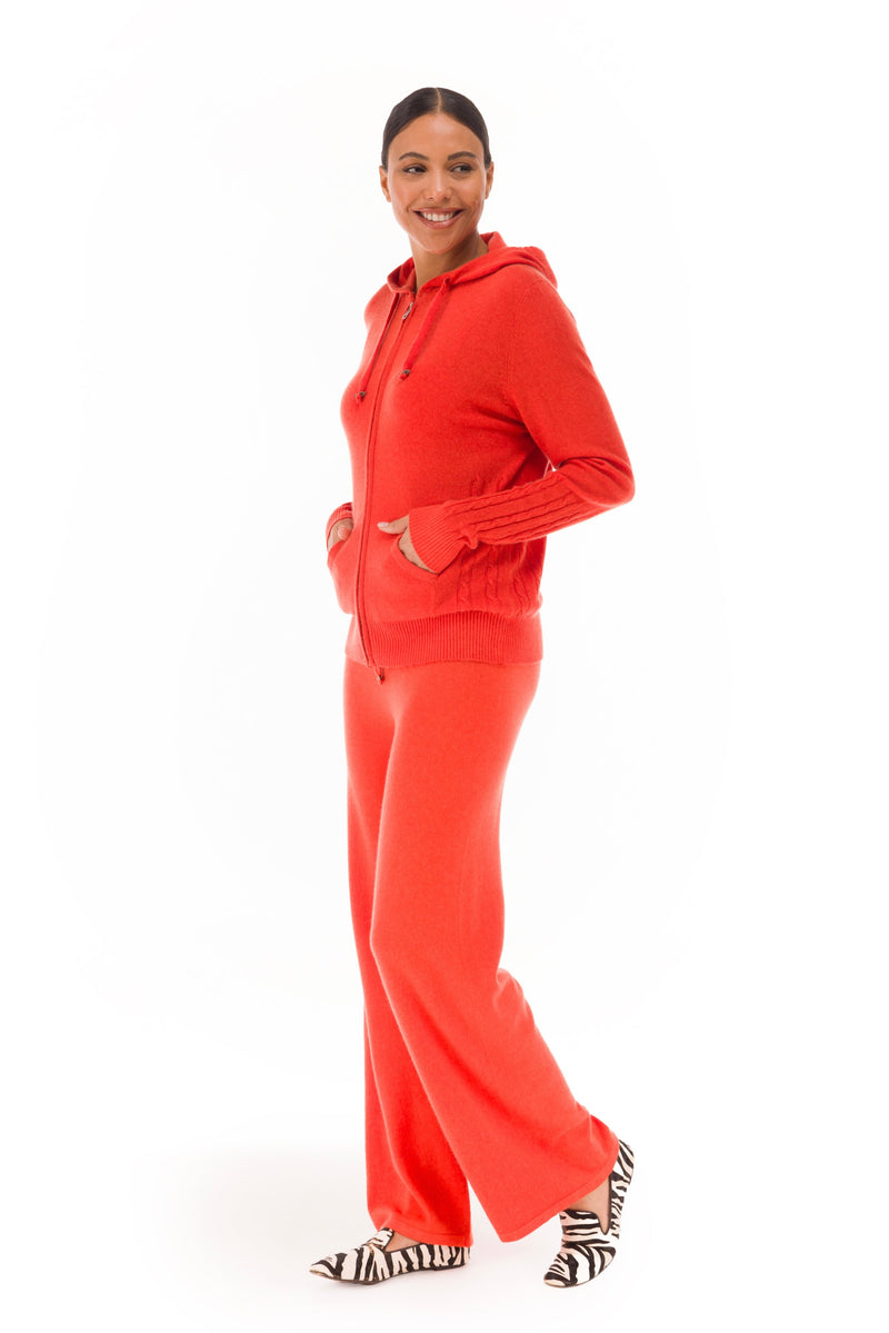 100% CASHMERE LOUNGE PANTS ORANGE