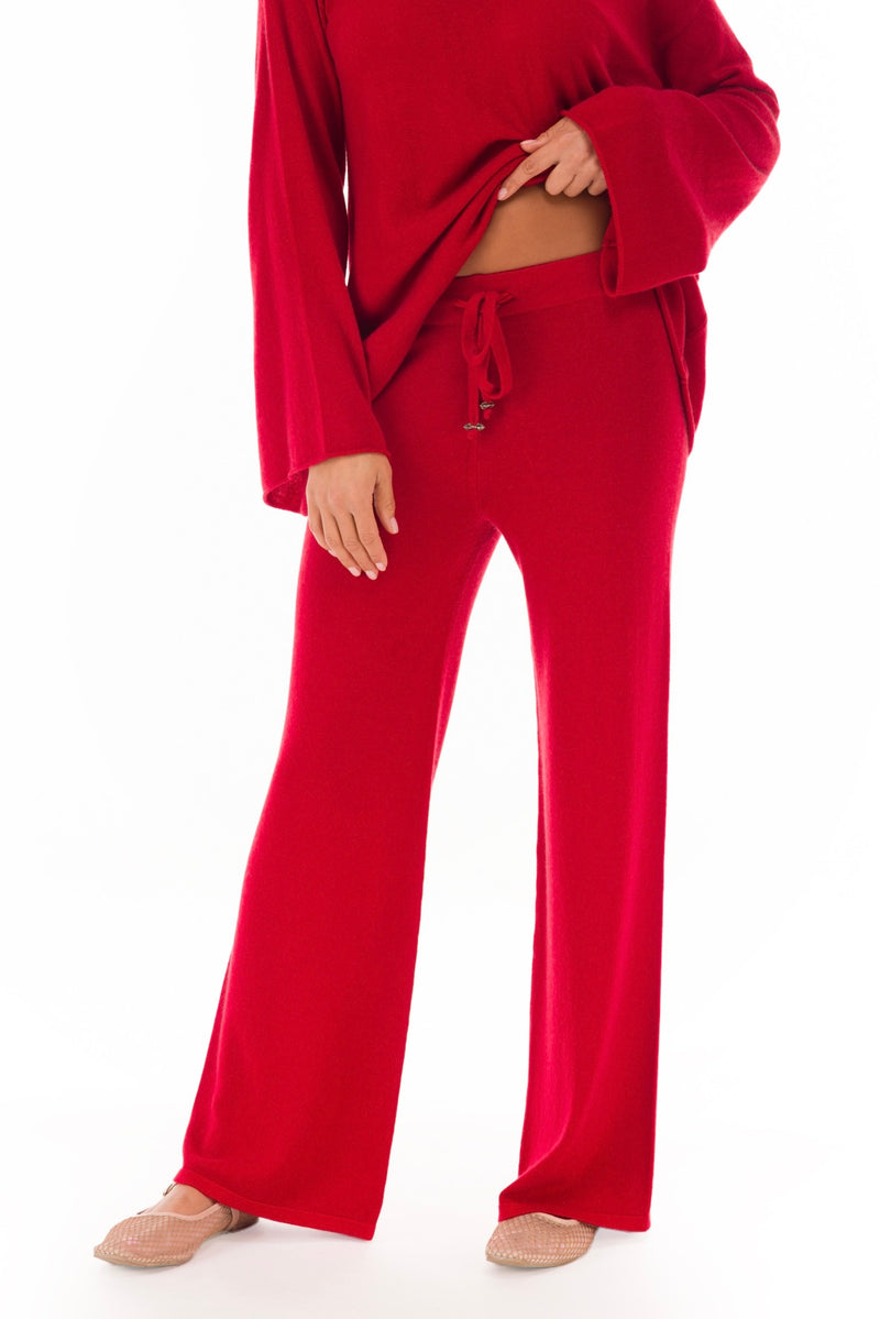 100% CASHMERE LOUNGE PANTS CLARET