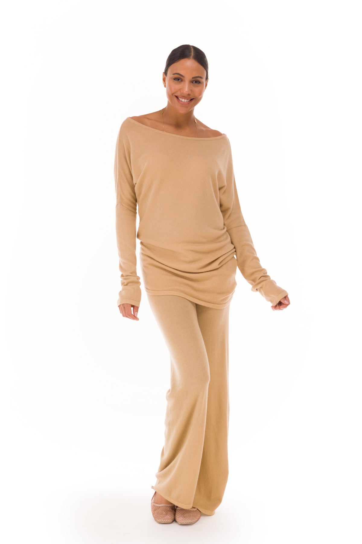 100% CASHMERE LOUNGE PANTS HONEY
