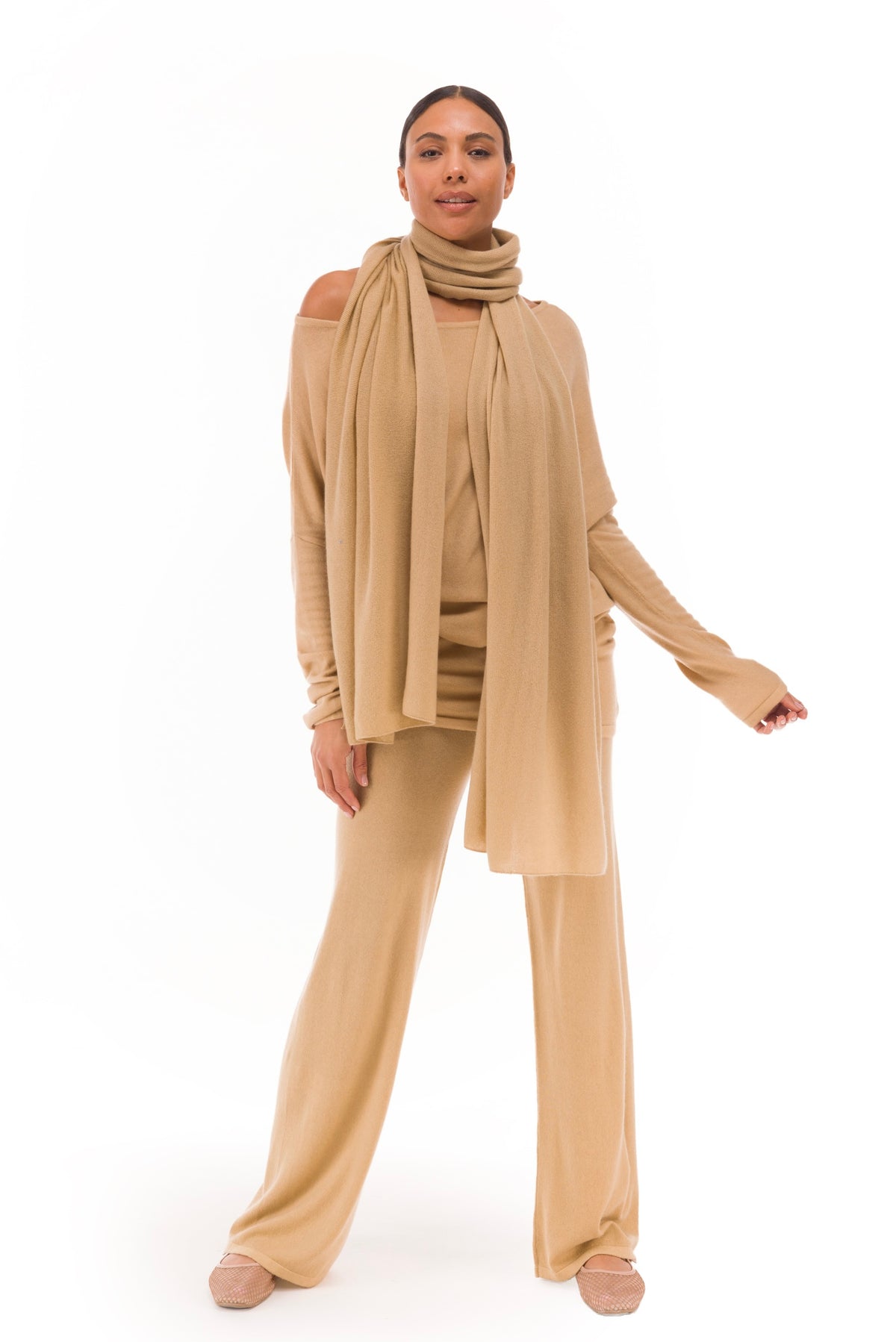 100% CASHMERE LOUNGE PANTS HONEY