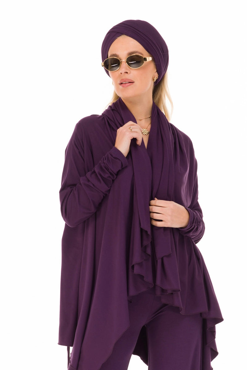 BAMBOO SCARF DEEP PURPLE