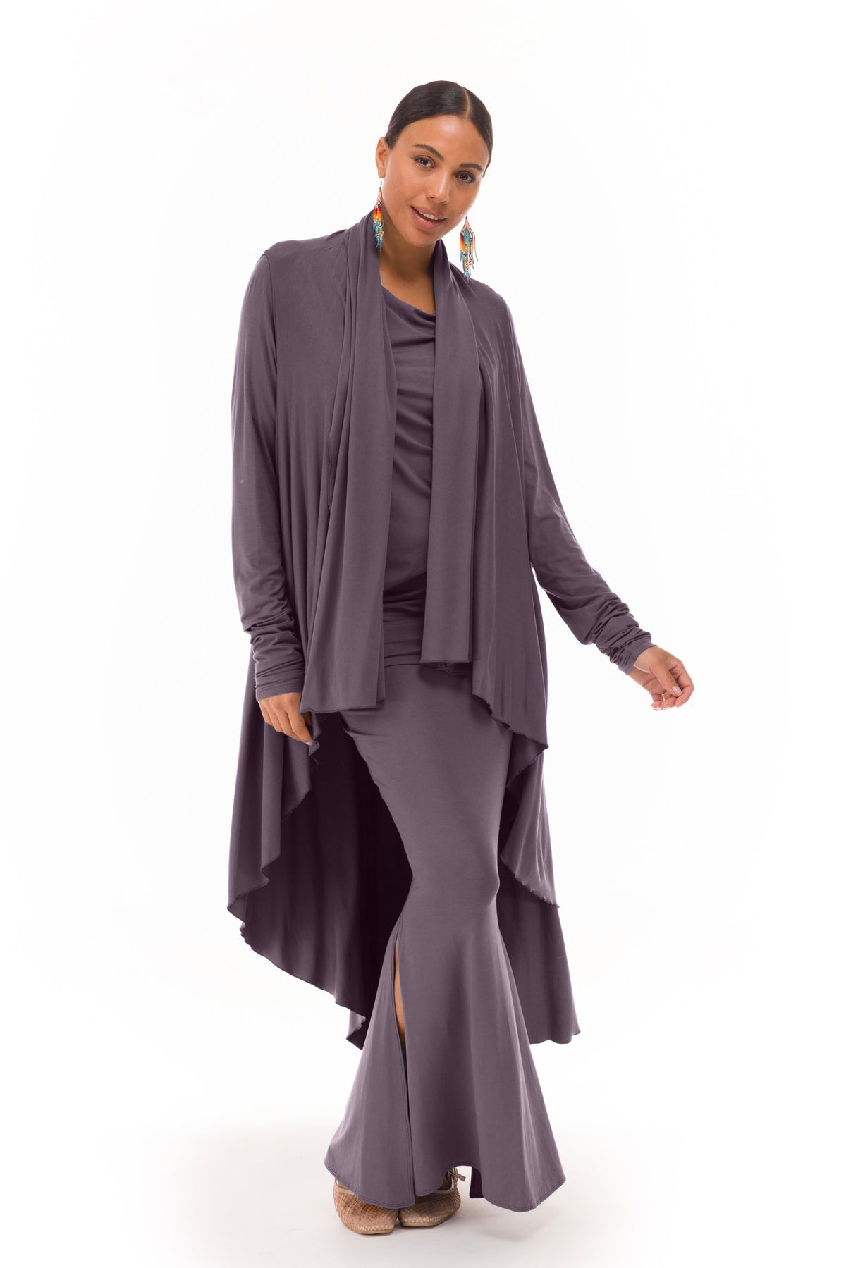 BAMBOO WATERFALL JACKET CHARCOAL