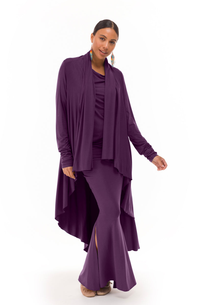 BAMBOO WATERFALL JACKET DEEP PURPLE