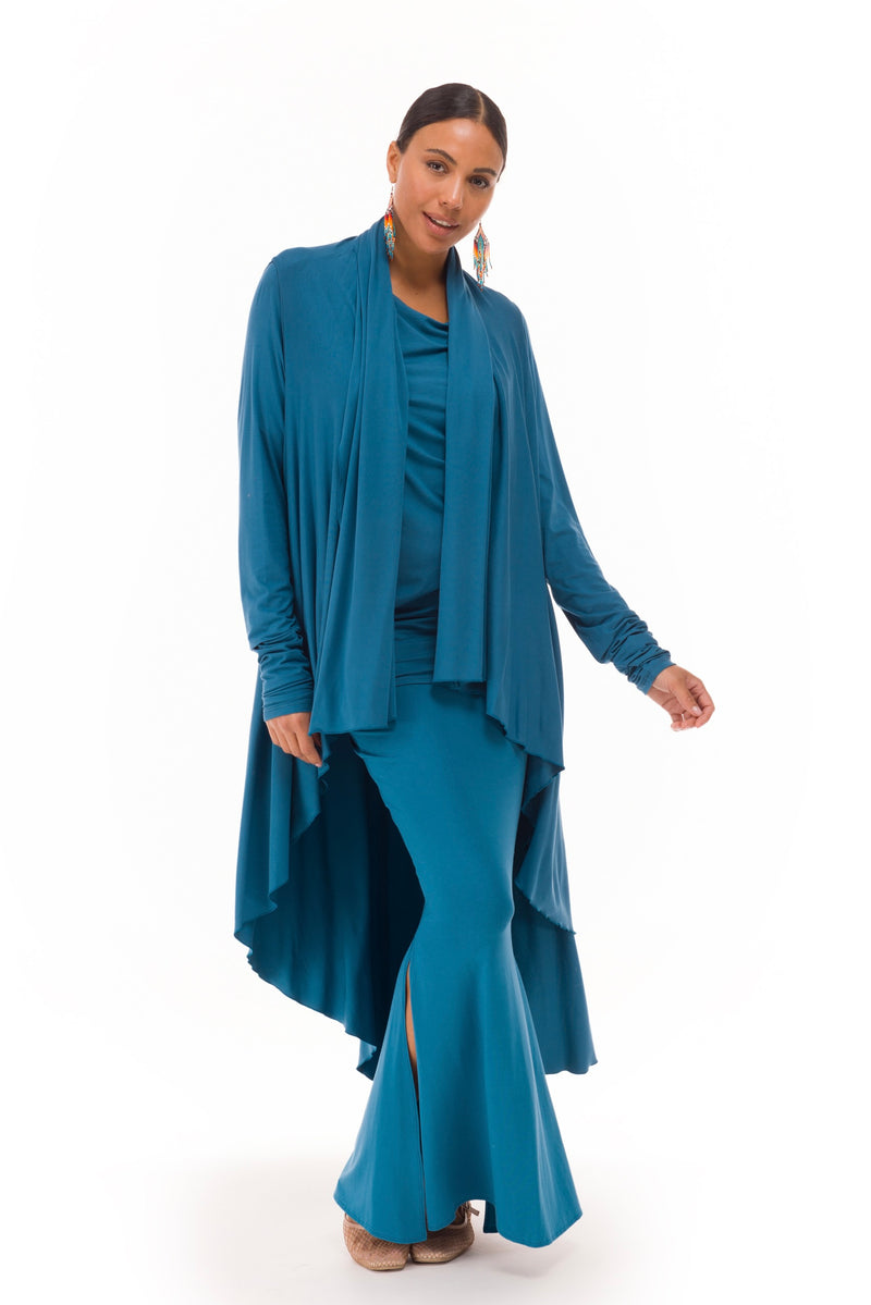 BAMBOO OBLIQUE TOP TEAL