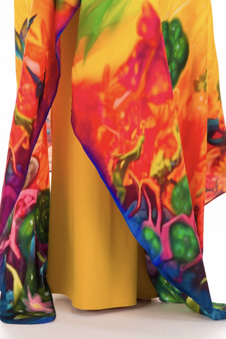 SPIRIT OF THE BLUE DEER - MEDICINE SILK SHAWL