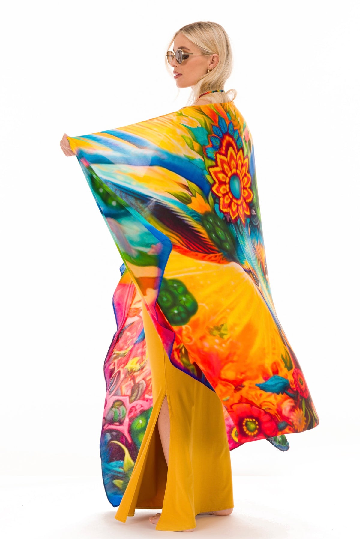 SPIRIT OF THE BLUE DEER - MEDICINE SILK SHAWL