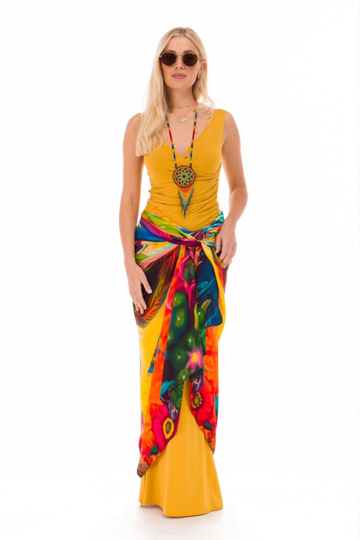 SPIRIT OF THE BLUE DEER - MEDICINE SILK SHAWL