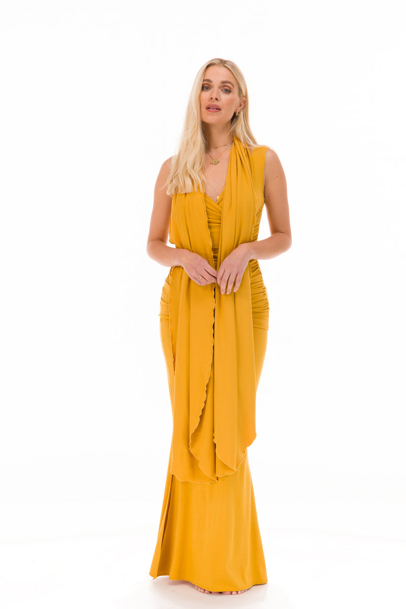 BAMBOO SCARF TIBETAN YELLOW