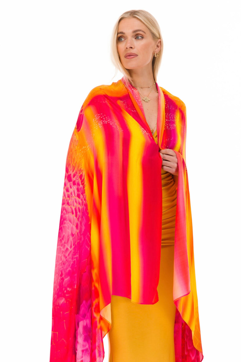 LAKSHMI SILK SHAWL – THE RADIANCE OF DIVINE ABUNDANCE