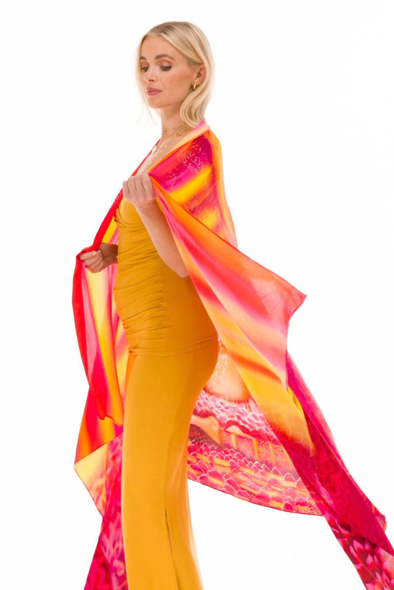 LAKSHMI SILK SHAWL – THE RADIANCE OF DIVINE ABUNDANCE