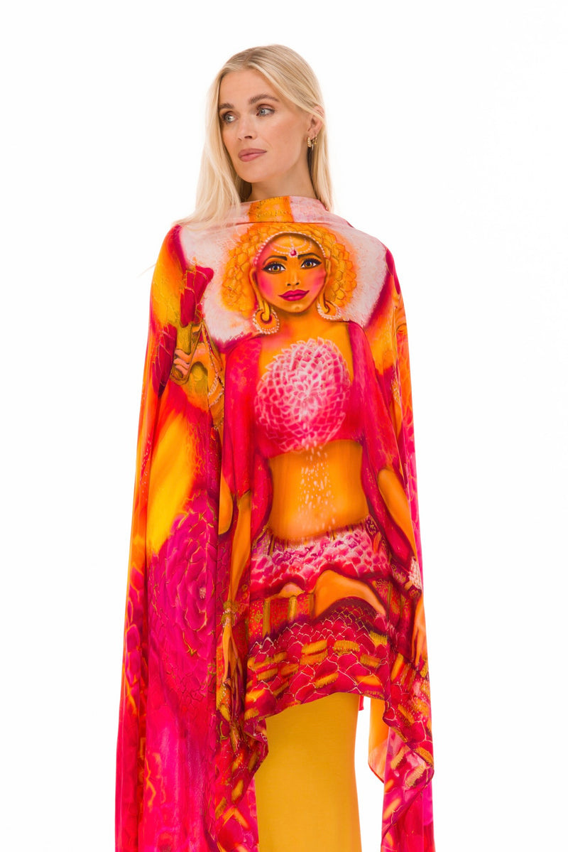 LAKSHMI SILK SHAWL – THE RADIANCE OF DIVINE ABUNDANCE