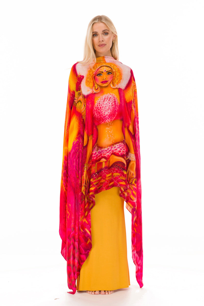LAKSHMI SILK SHAWL – THE RADIANCE OF DIVINE ABUNDANCE
