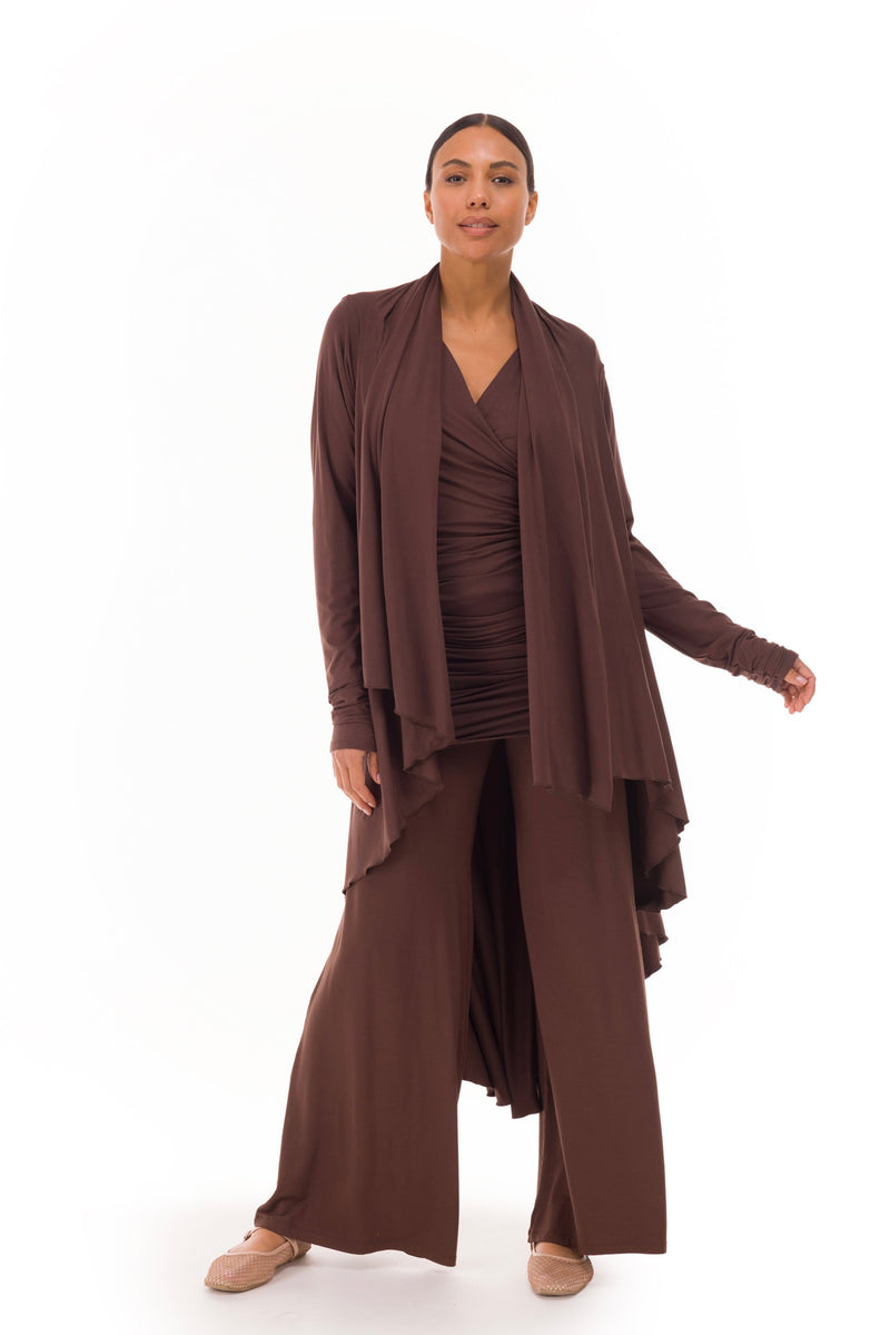 BAMBOO WATERFALL JACKET BROWN