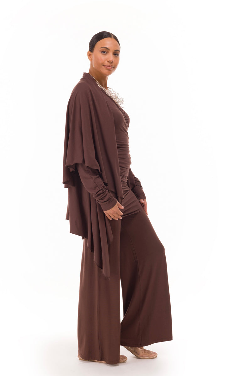 BAMBOO WATERFALL JACKET BROWN