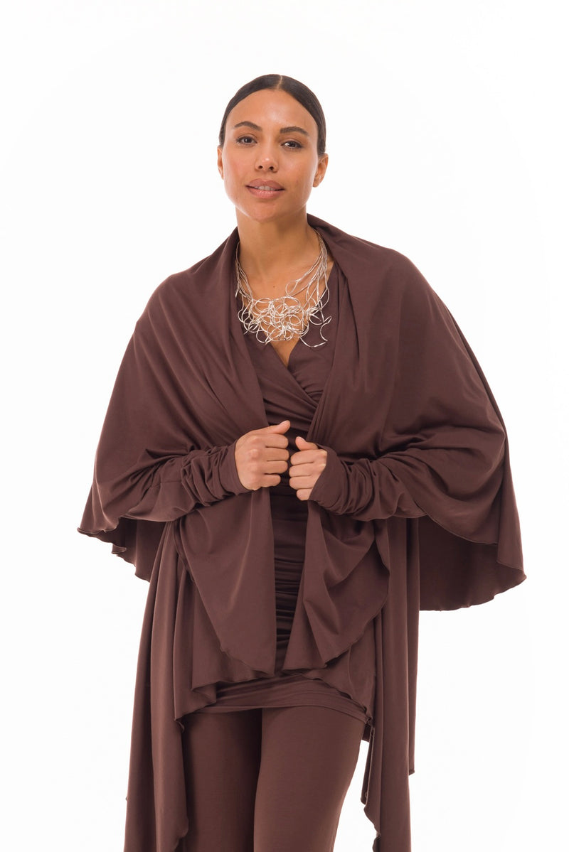 BAMBOO WATERFALL JACKET BROWN