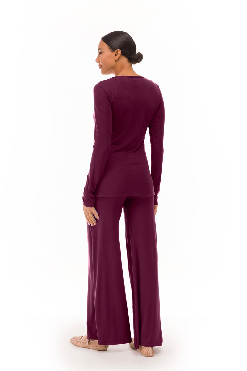 BAMBOO LONG SLEEVE TOP BERRY