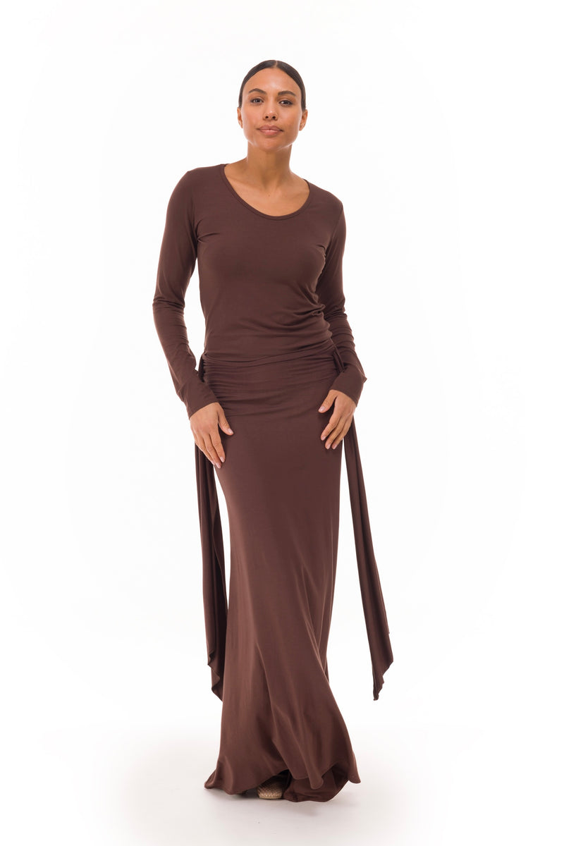 BAMBOO THAI SKIRT BROWN