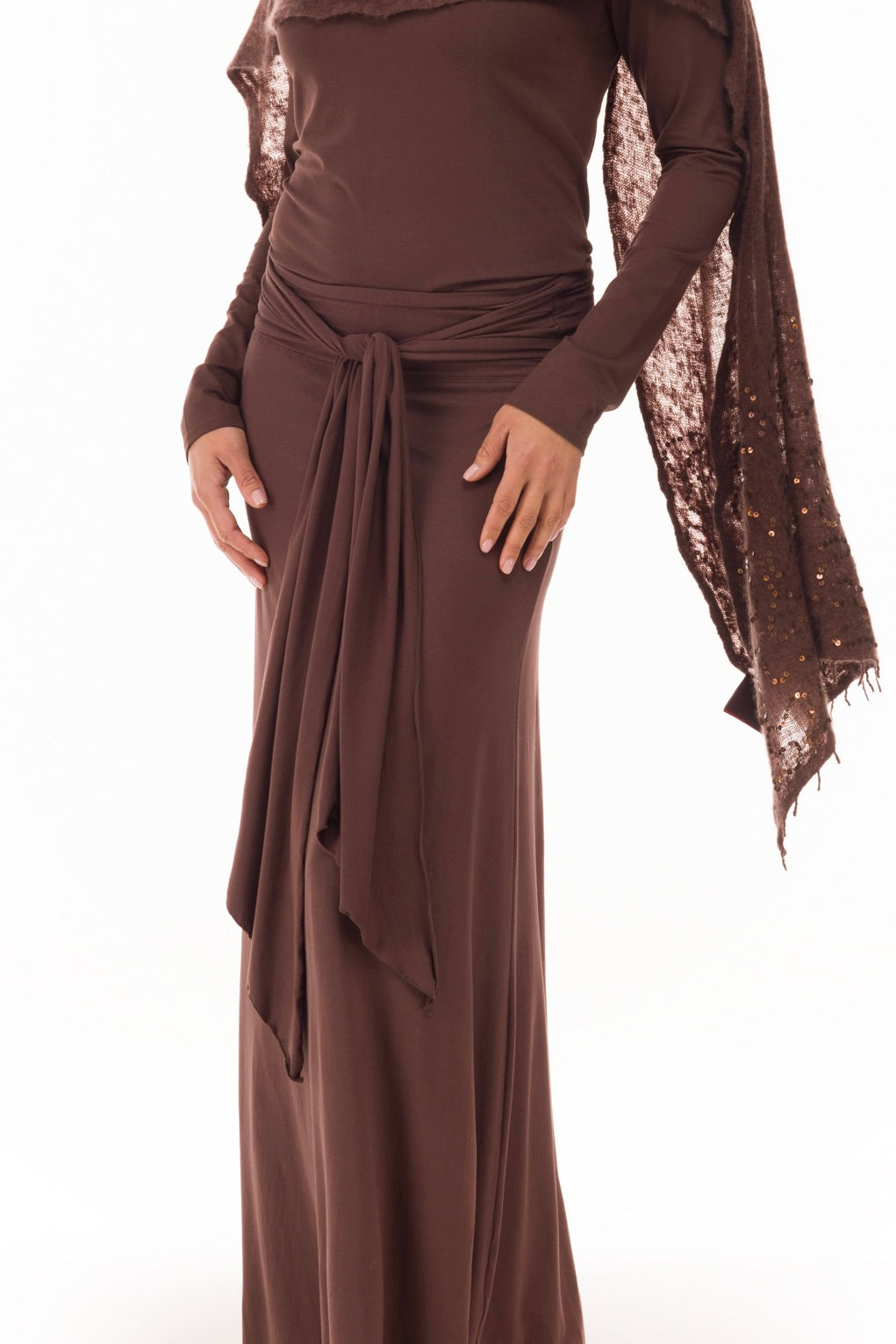 BAMBOO THAI SKIRT BROWN