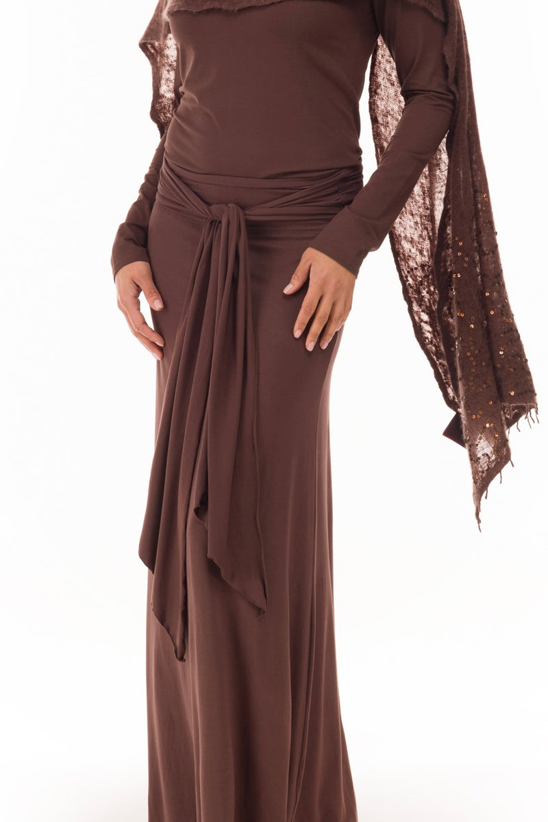 BAMBOO THAI SKIRT BROWN