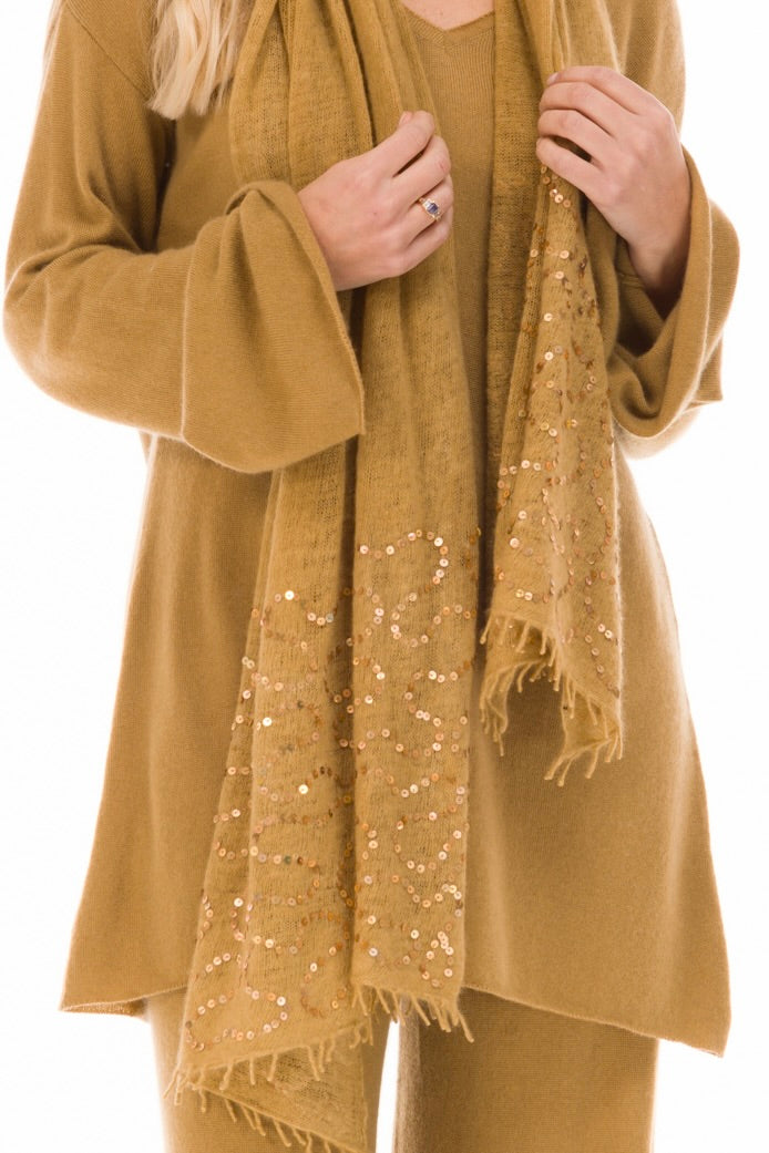100% CASHMERE FLUTED V-NECK JUMPER PISTACHIO