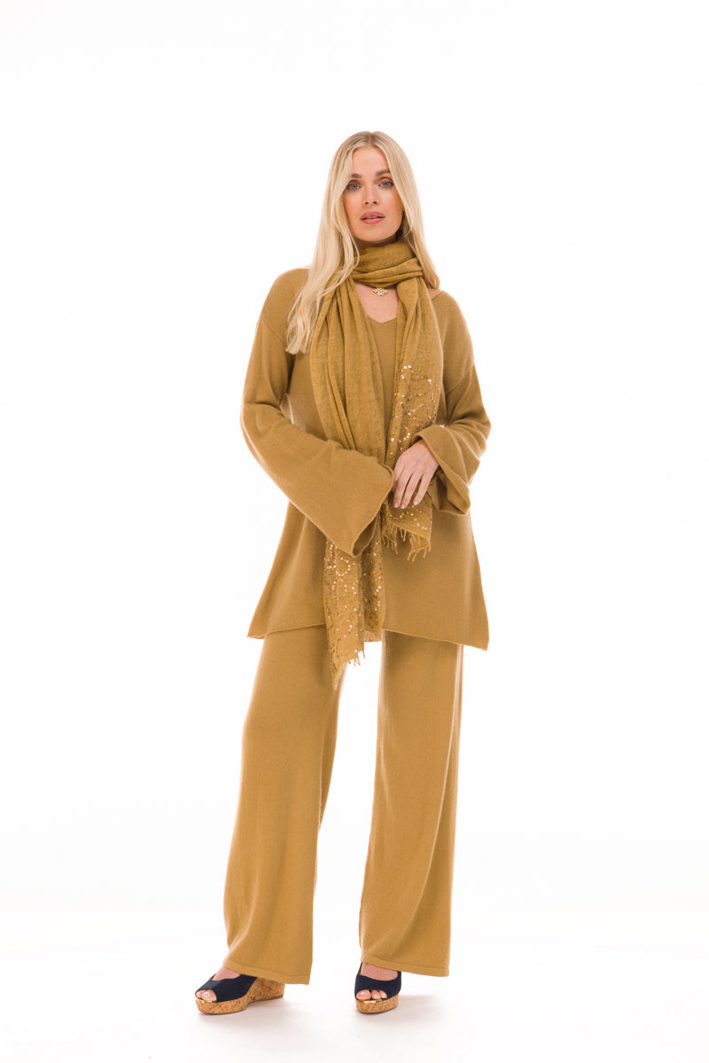 100% CASHMERE LOUNGE PANTS PISTACHIO