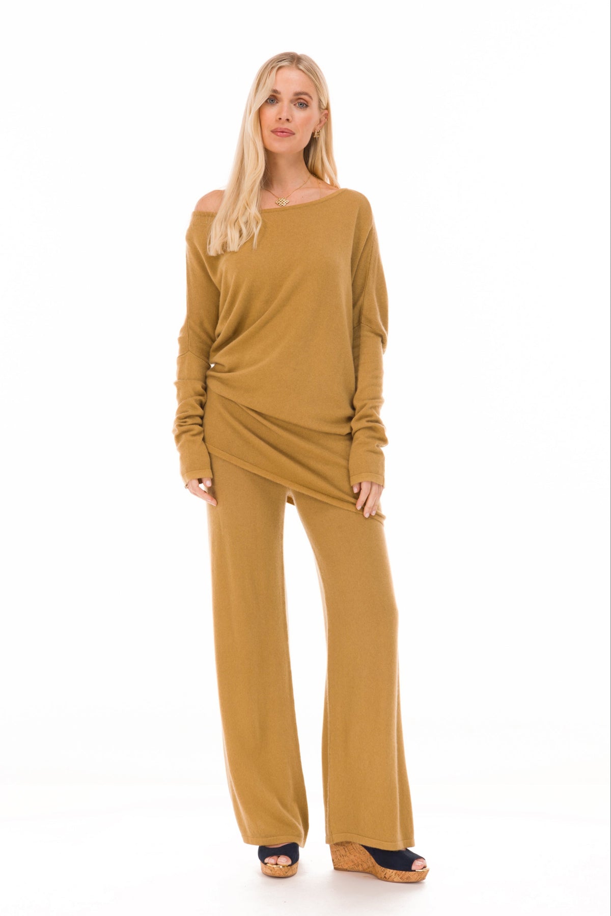 100% CASHMERE OBLIQUE JUMPER PISTACHIO