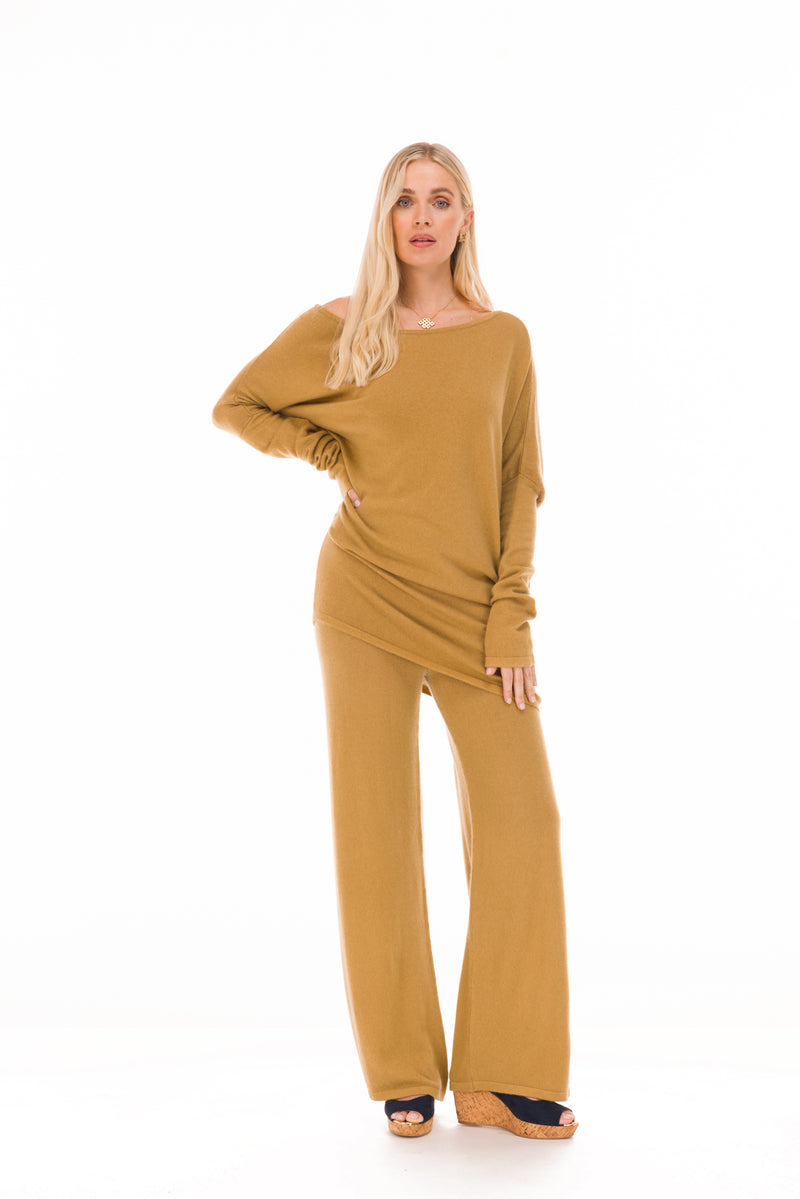 100% CASHMERE LOUNGE PANTS PISTACHIO
