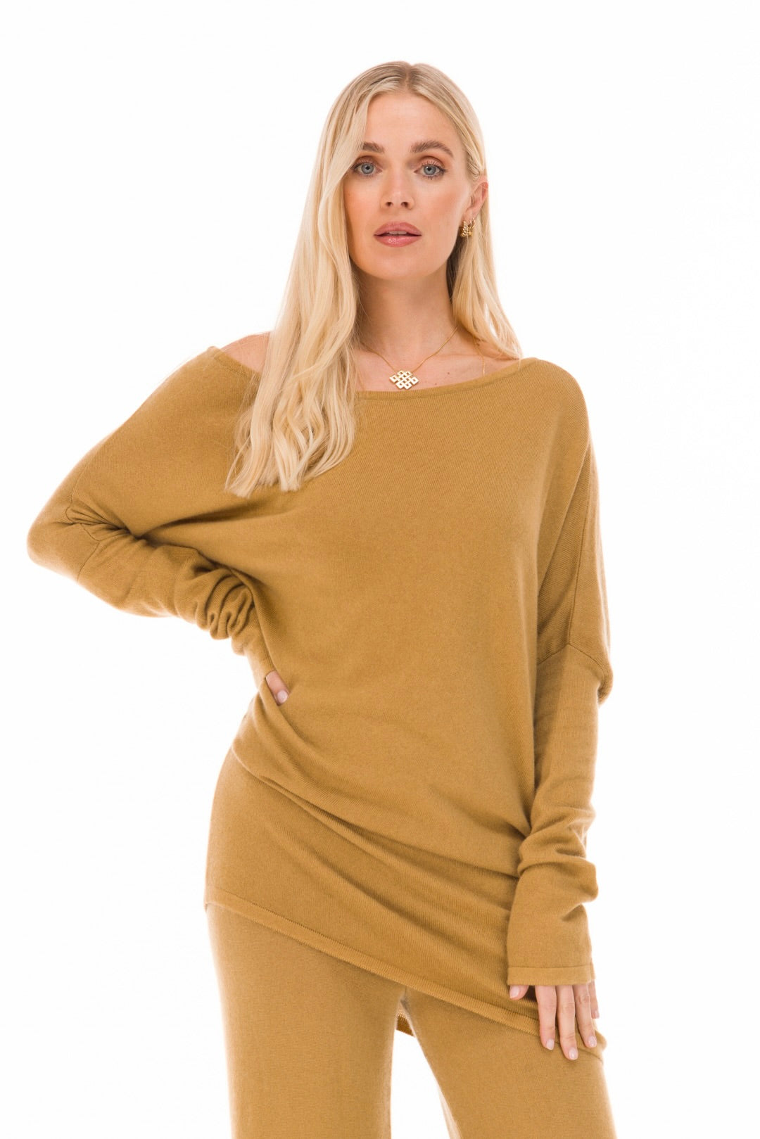 100% CASHMERE OBLIQUE JUMPER PISTACHIO