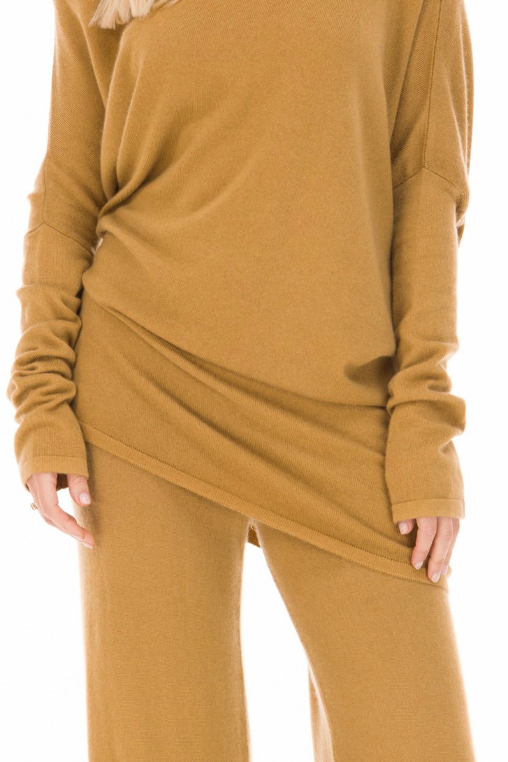 100% CASHMERE OBLIQUE JUMPER PISTACHIO