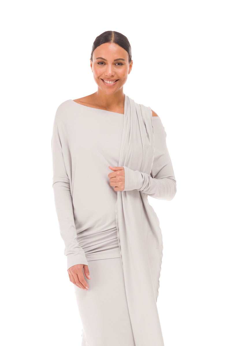 BAMBOO SCARF SILVER GREY