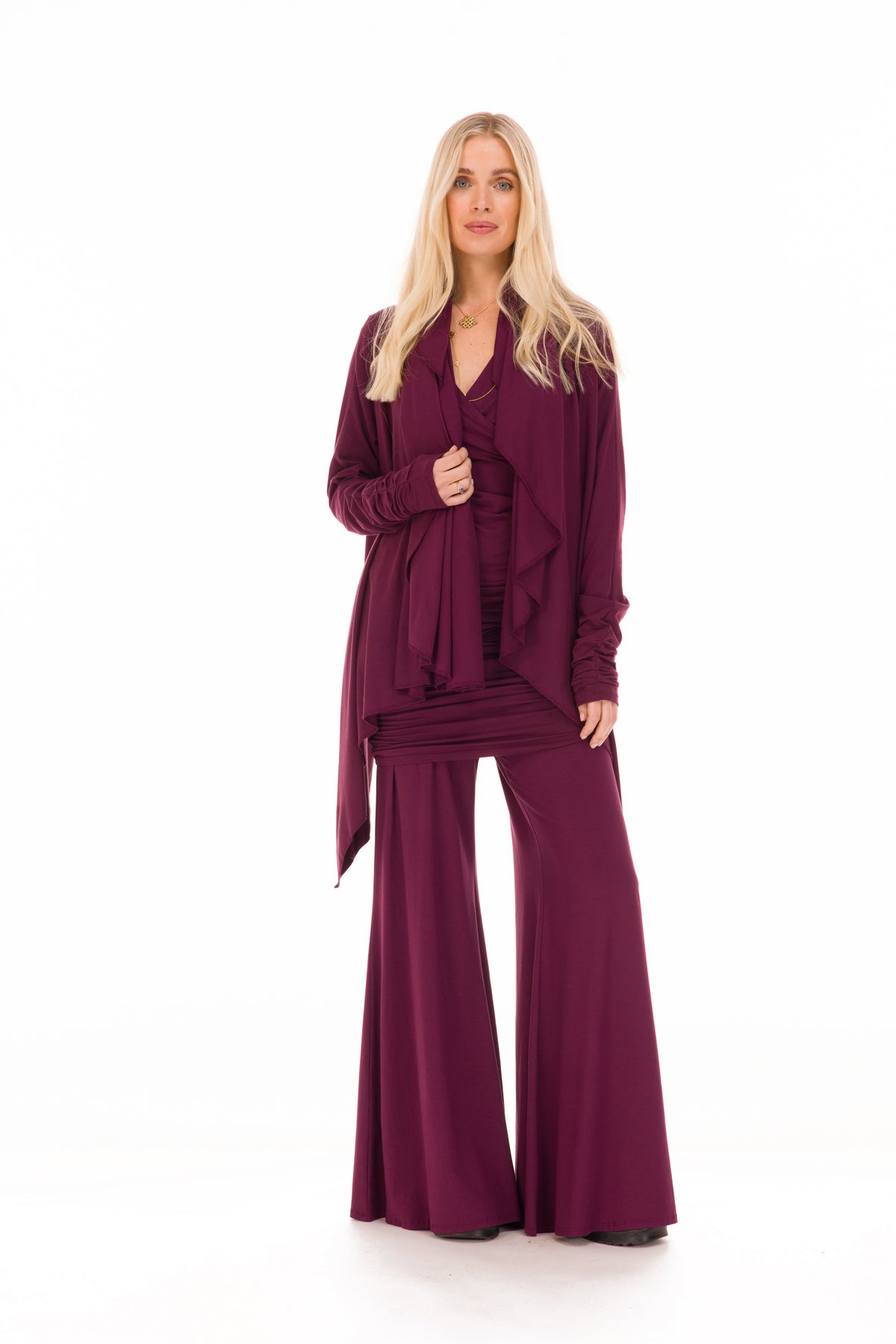 BAMBOO WATERFALL JACKET BERRY