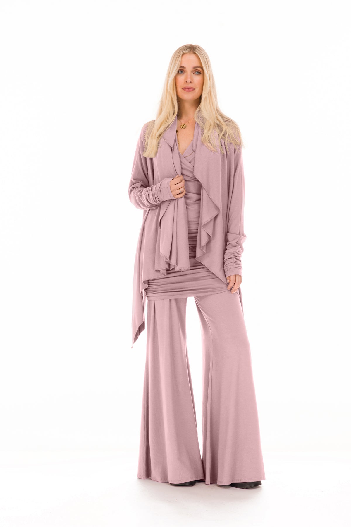 BAMBOO WATERFALL JACKET ROSEWOOD