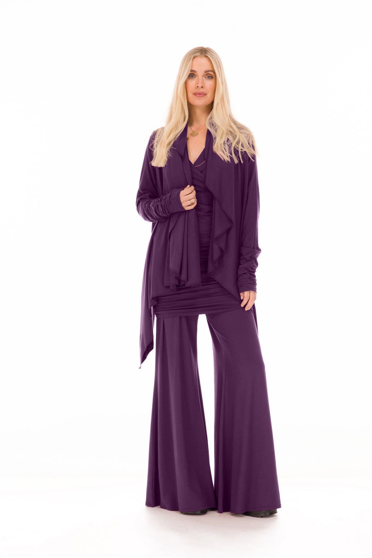 BAMBOO WATERFALL JACKET DEEP PURPLE